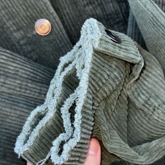 Vtg Green Windsor Corduroy Shacket Medium - Picture 8 of 10
